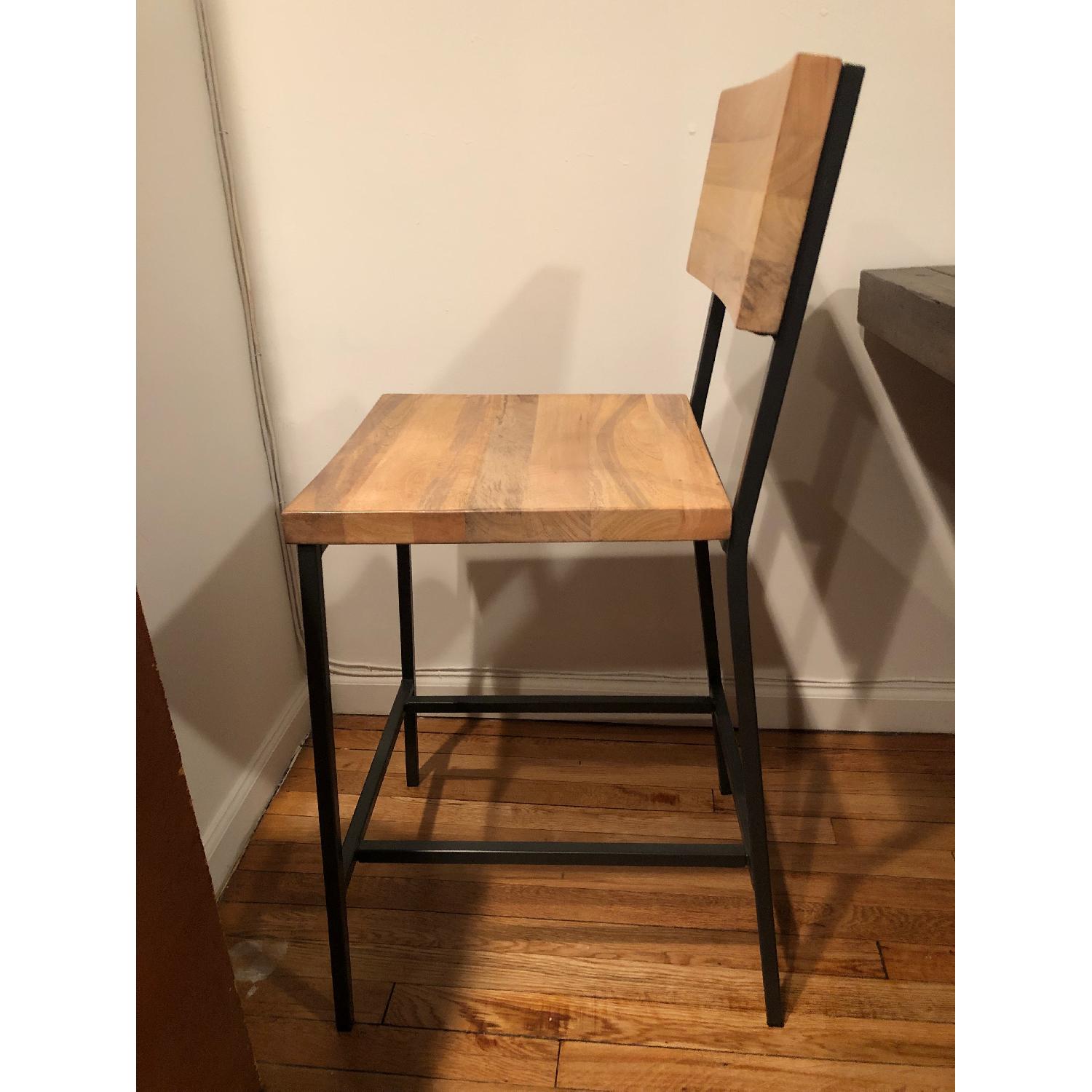 West Elm Solid Wood Rustic Counter Stools - image-1