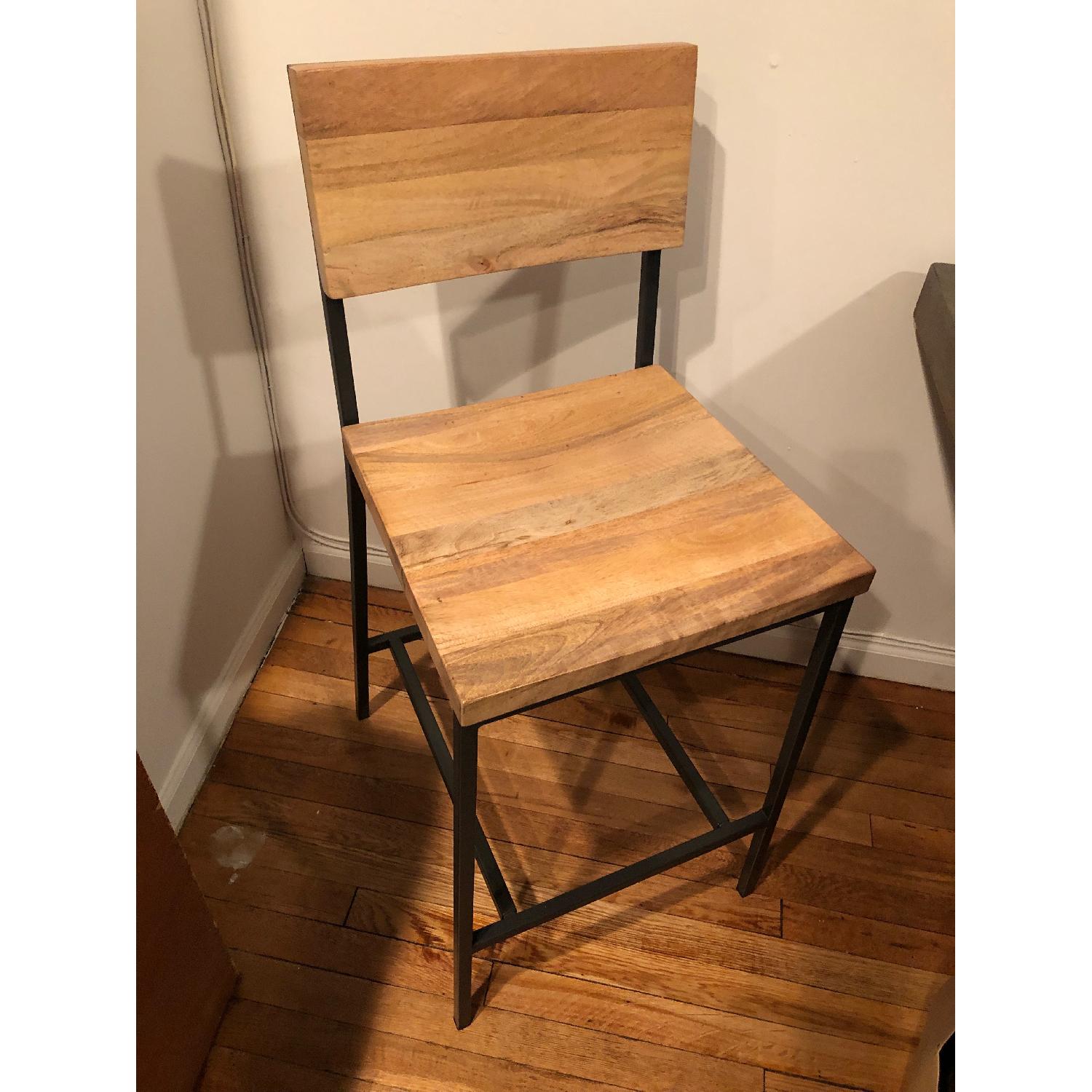 West Elm Solid Wood Rustic Counter Stools - image-4
