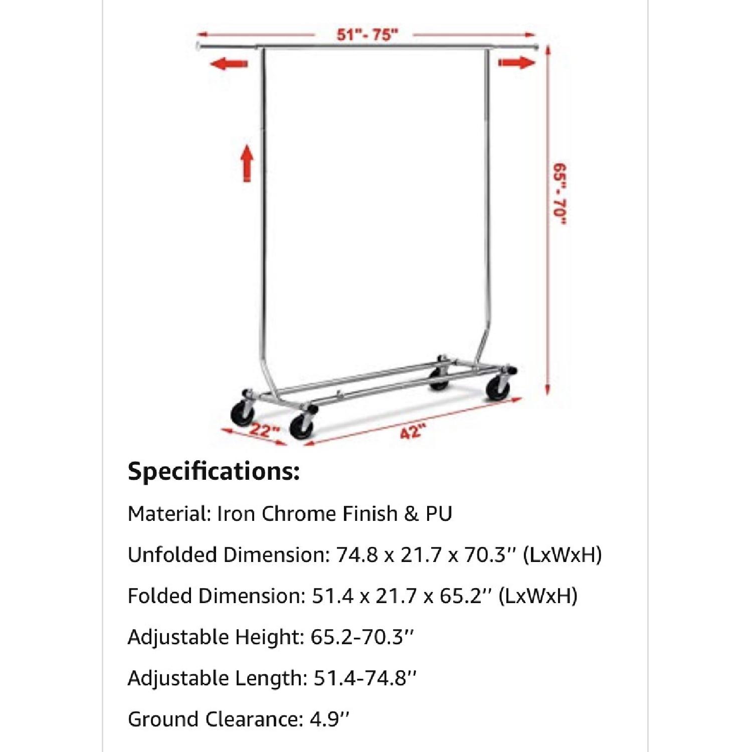 Extendable Stainless Steel Heavy Duty Garment Rack - image-8