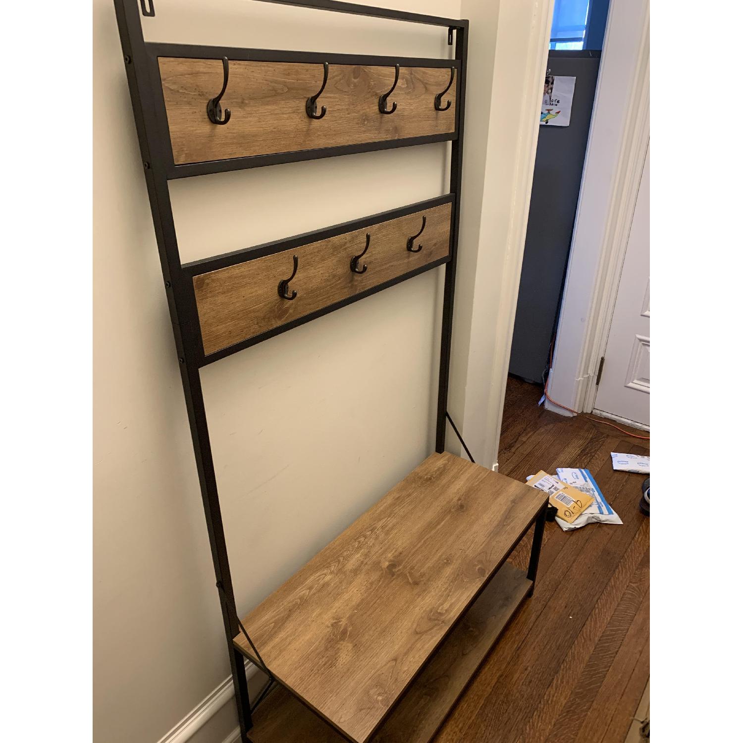 Barnwood Metal & Wood Hall Tree - image-1