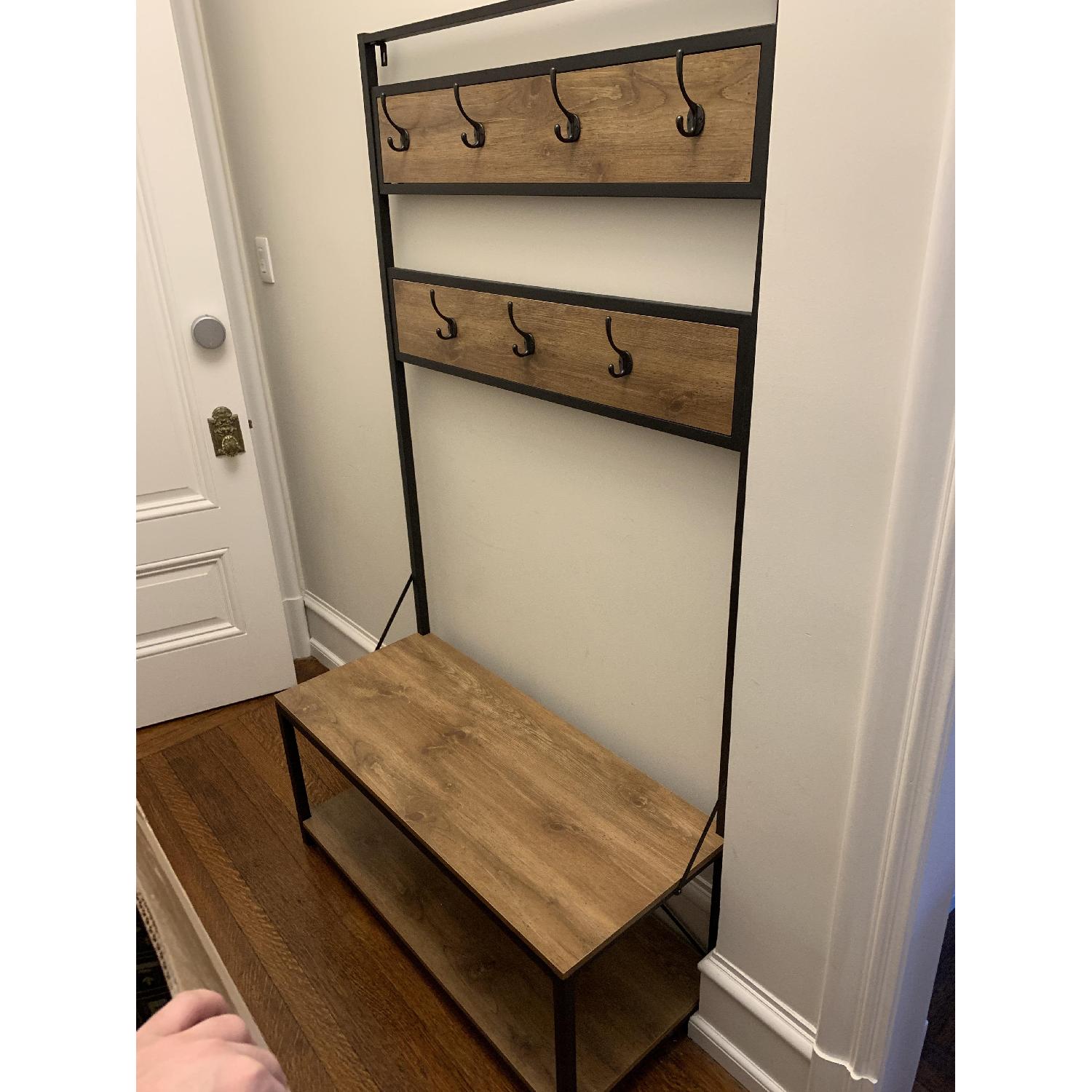 Barnwood Metal & Wood Hall Tree - image-2