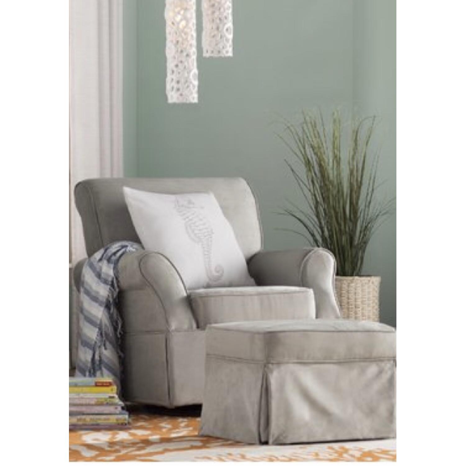 Viv & Rae Antonia Swivel Glider w/ Ottoman - image-1