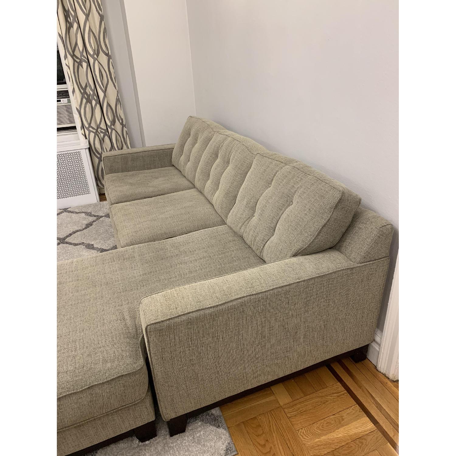 Macy's Clarke Sleeper Sectional Sofa w/ Reversible Chaise AptDeco