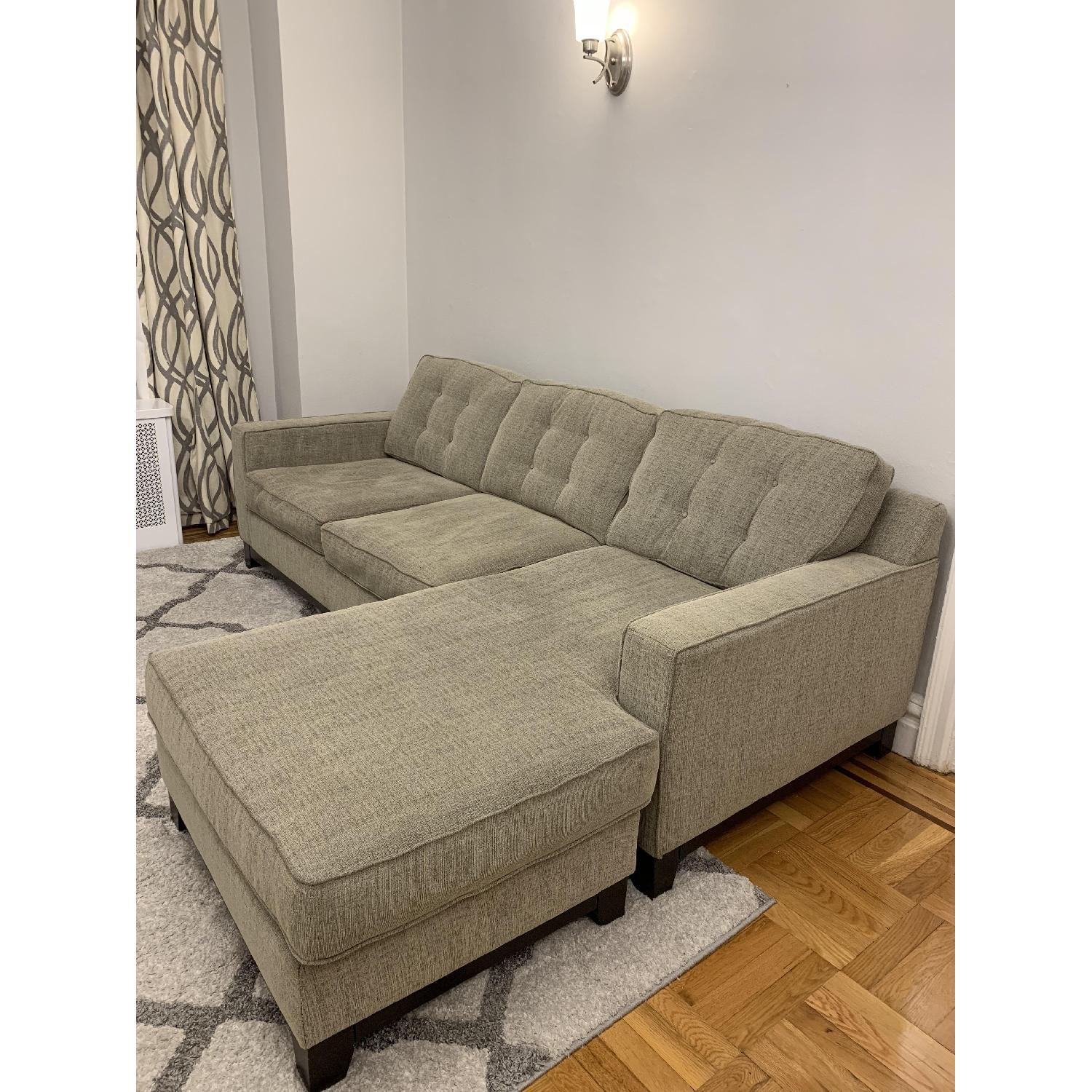 Macy's Clarke Sleeper Sectional Sofa w/ Reversible Chaise AptDeco