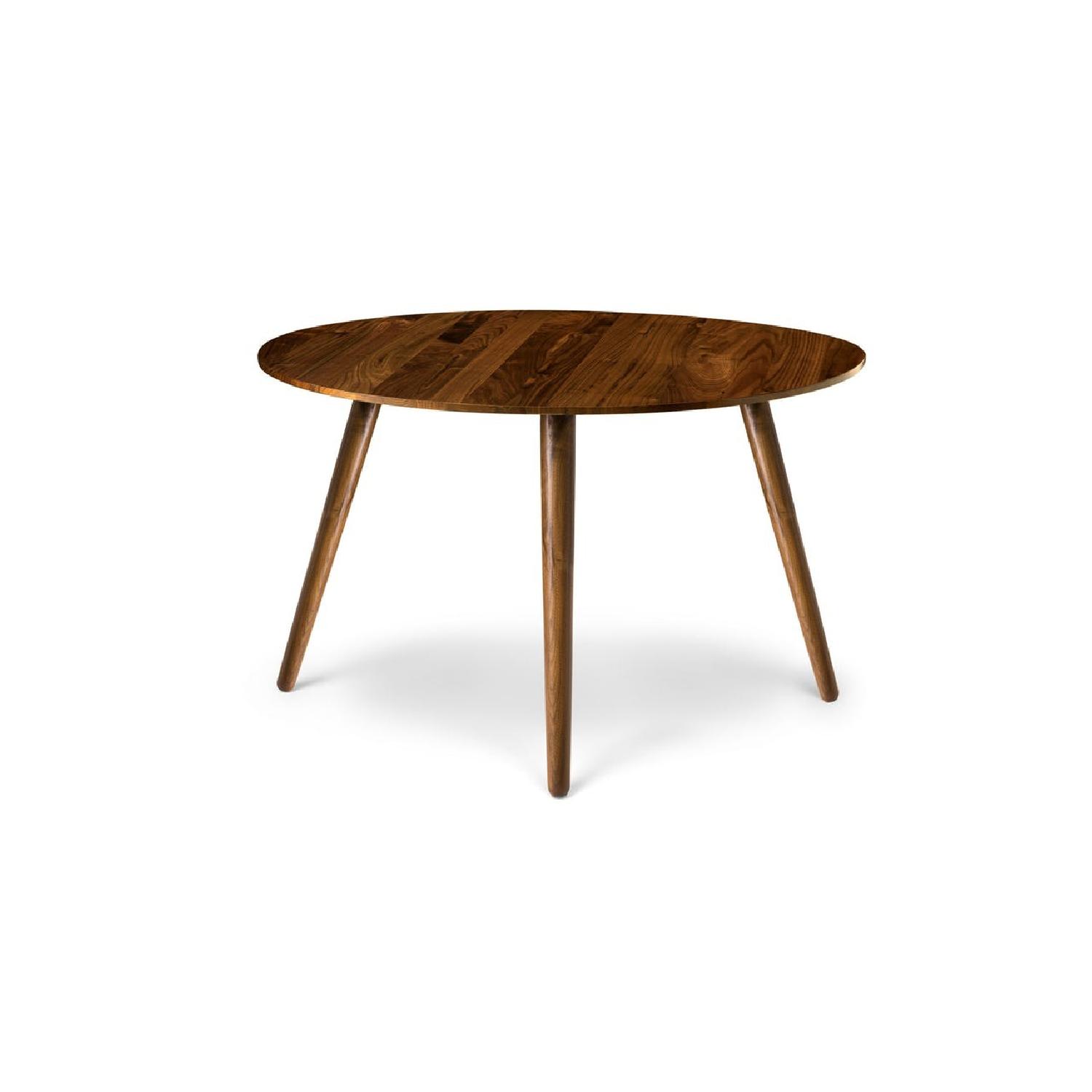 Article Mid Century Modern Round Solid Wood Dining Table - AptDeco