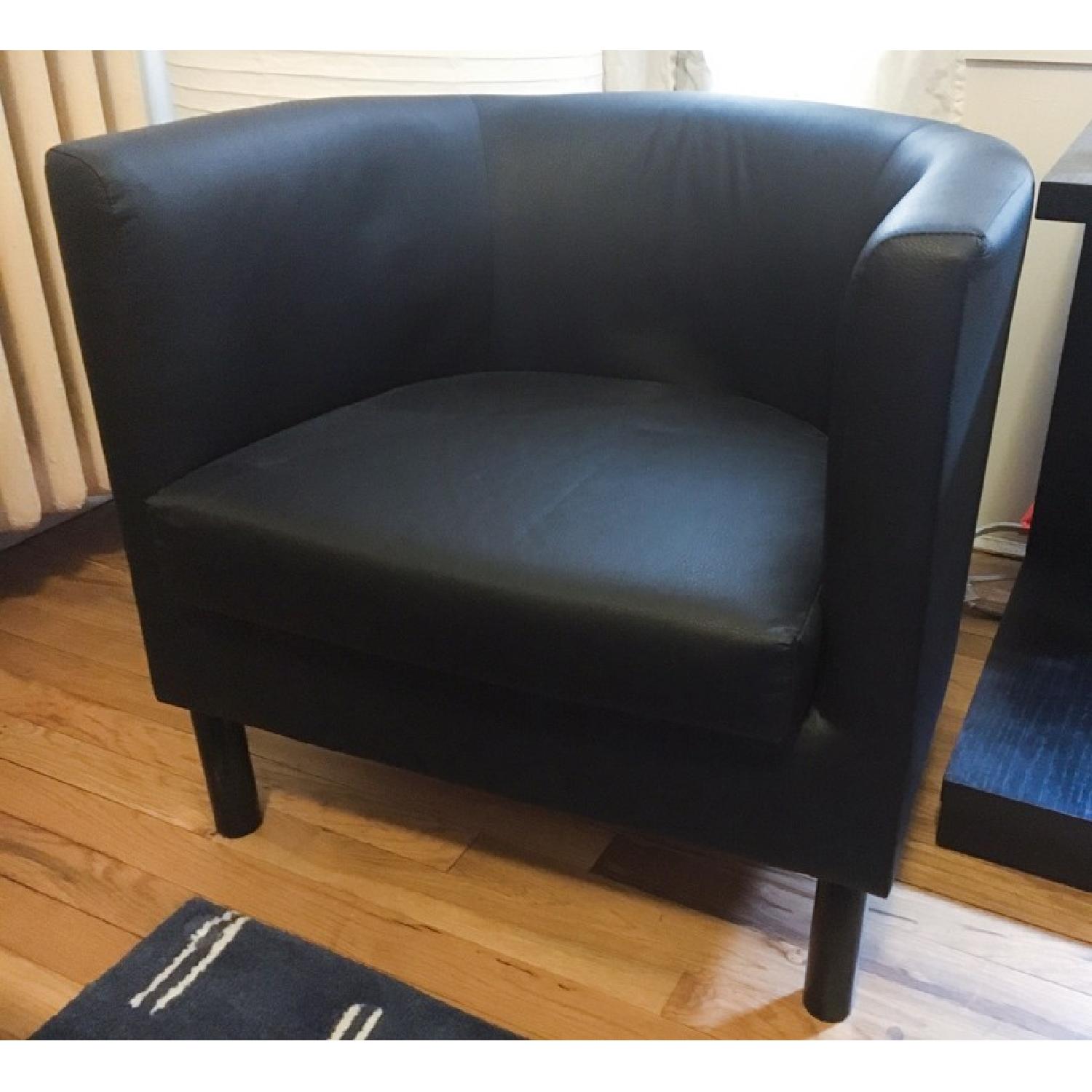 Ikea Faux Leather Accent Chairs AptDeco
