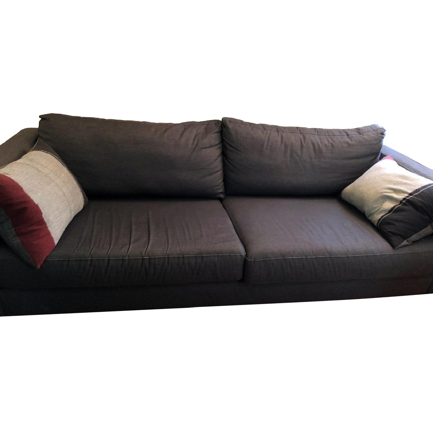 Ikea Blue Denim Upholstered Sofa - image-0