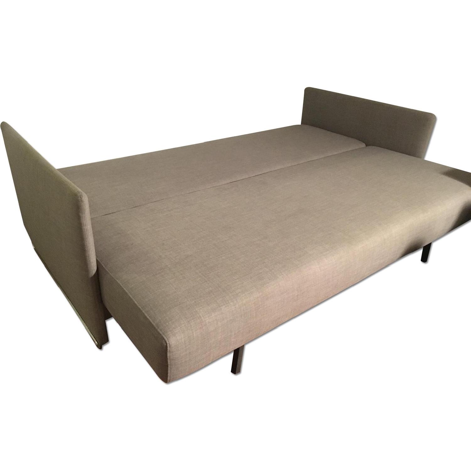 CB2 Tandem Microgrid Grey Sofa AptDeco
