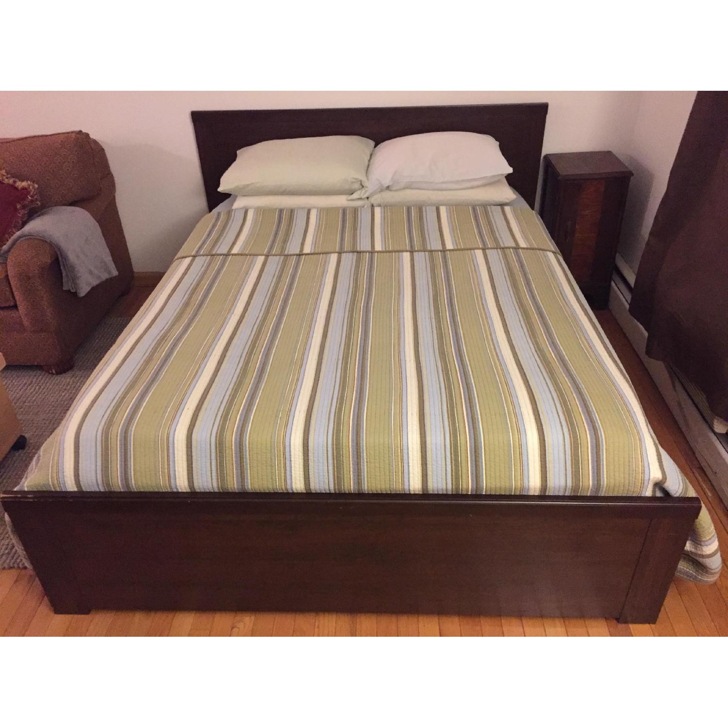 Ikea Brusali Full Size Wood Bed Frame AptDeco