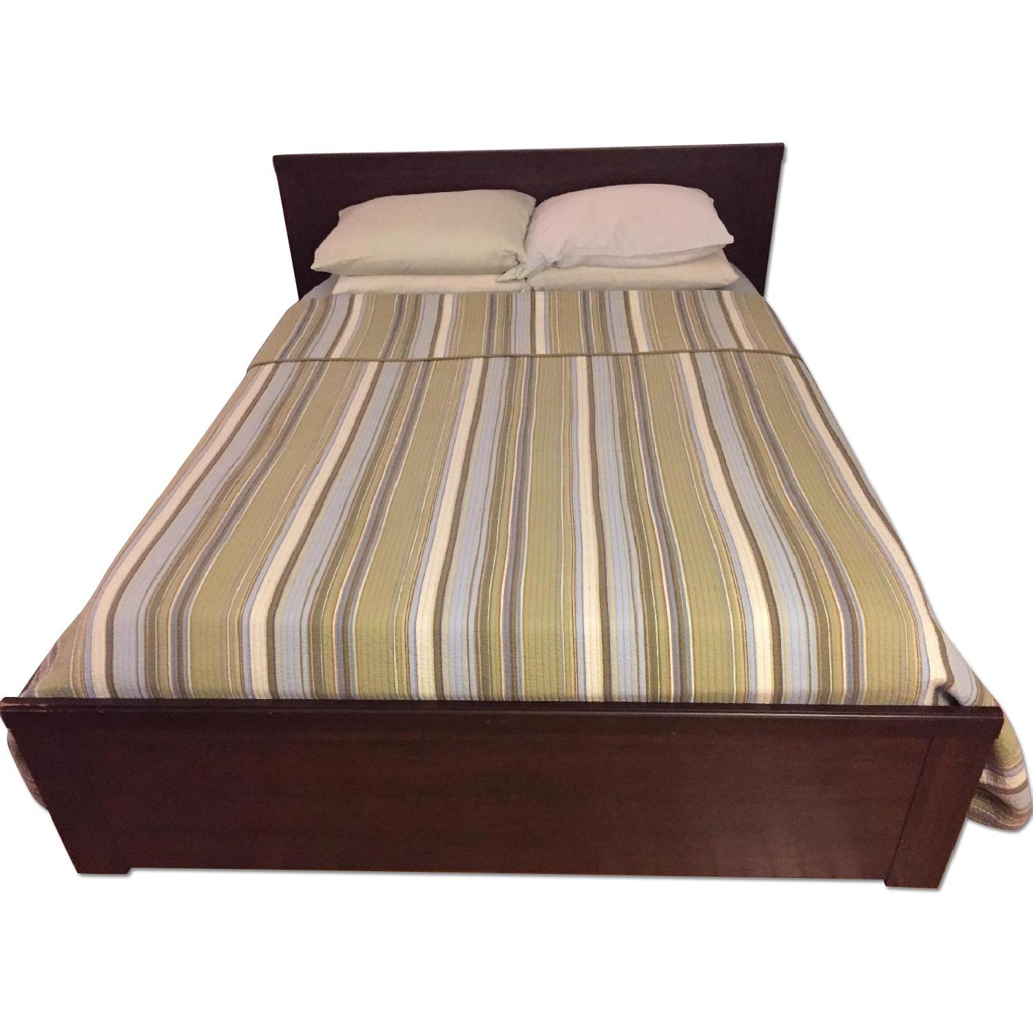 Ikea Brusali Full Size Wood Bed Frame AptDeco