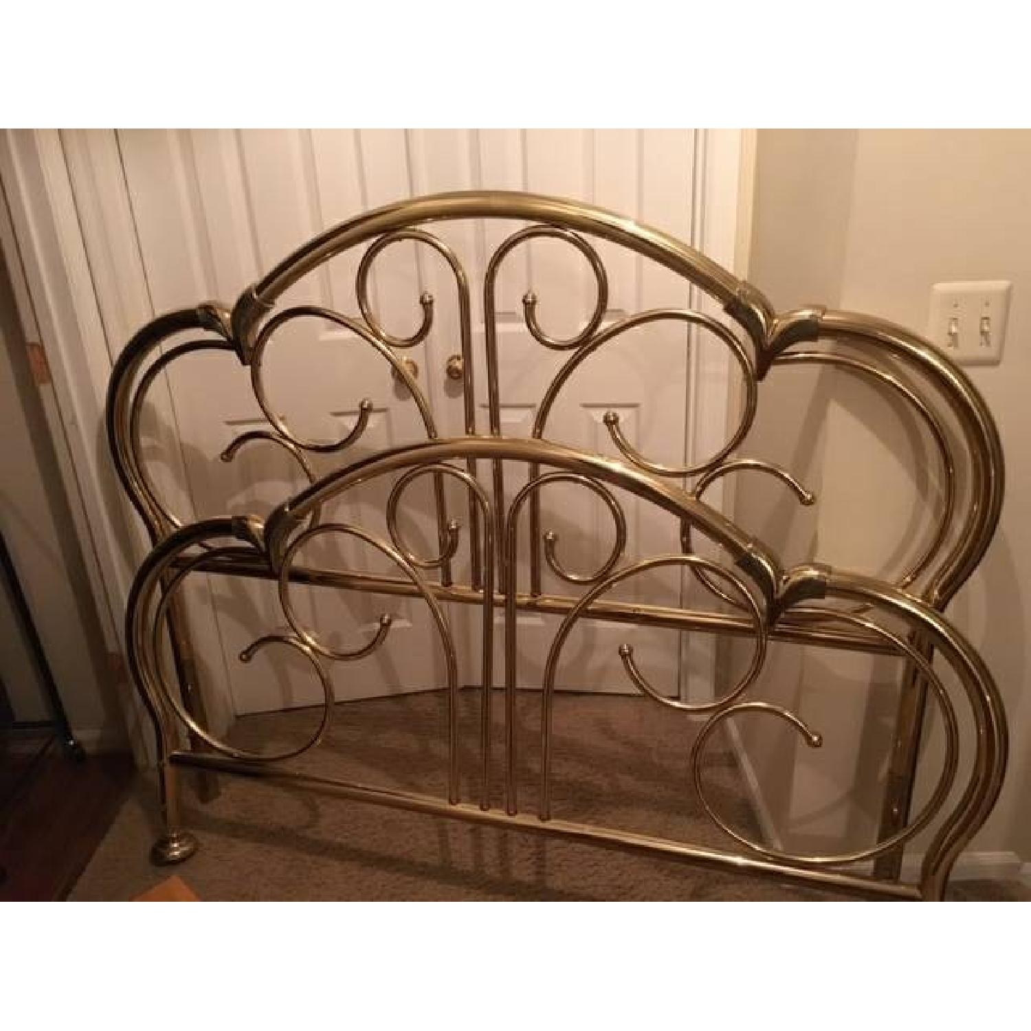 Brass Queen Headboard & Footboard - image-1