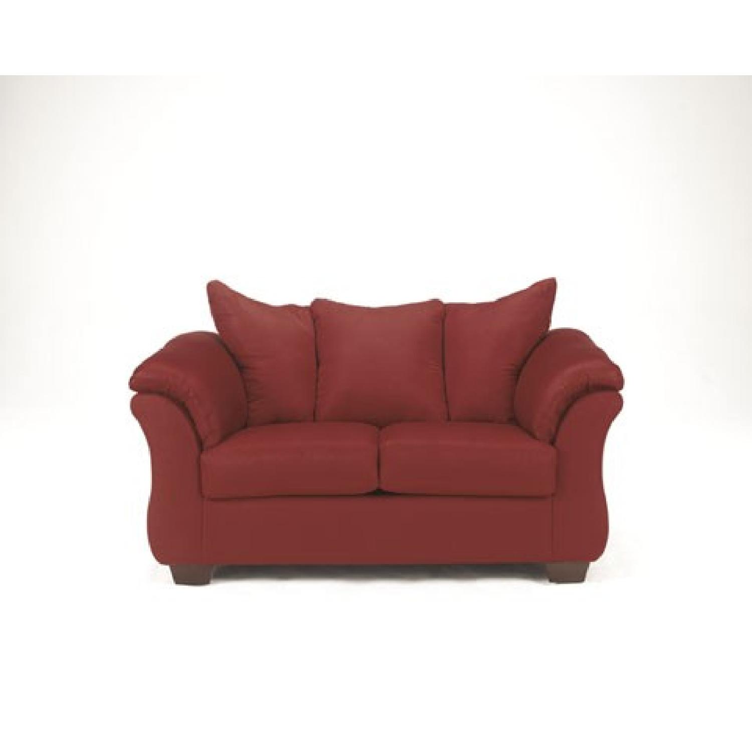 Ashley's Darcy Loveseat in Salsa - image-1