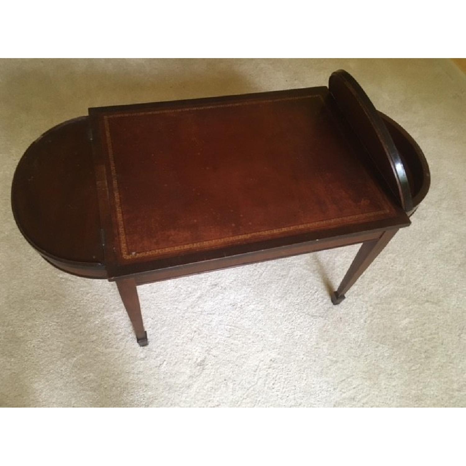 Table w/ Two Open Side Doors & Leather Center - image-3