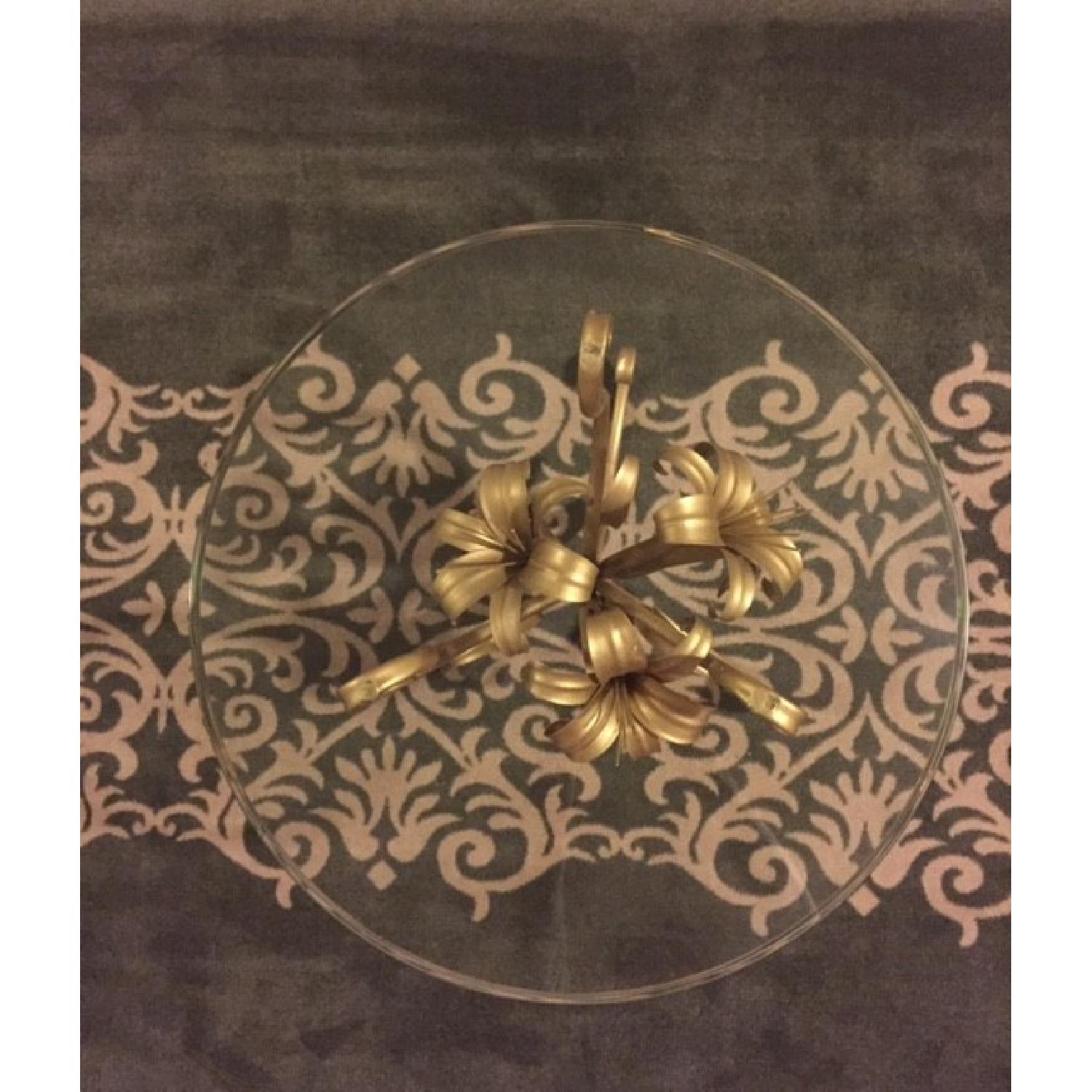 Gilt Lily Flower Table - image-2