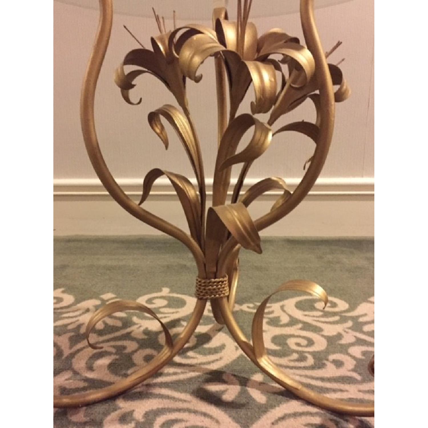 Gilt Lily Flower Table - image-3