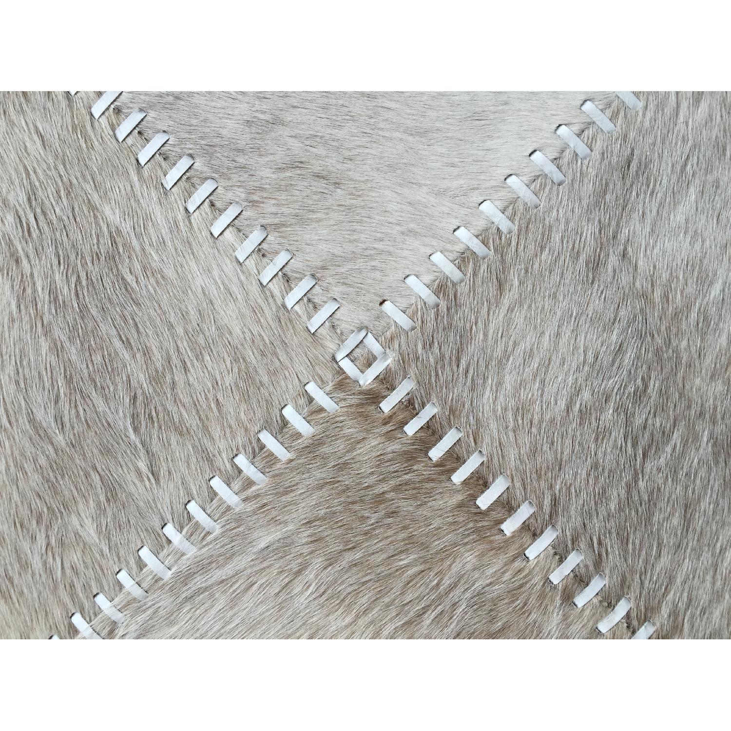 Jamie Young Company Large Grey Hide Ottoman - image-3