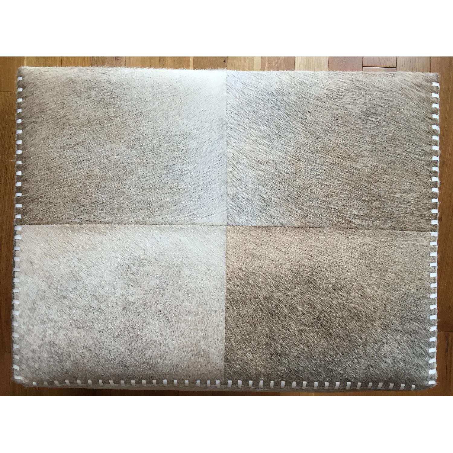 Jamie Young Company Large Grey Hide Ottoman - image-6