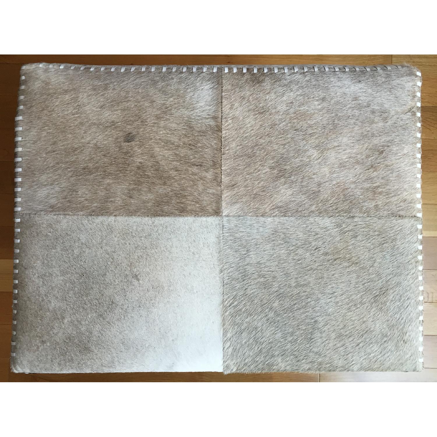 Jamie Young Company Large Grey Hide Ottoman - image-9