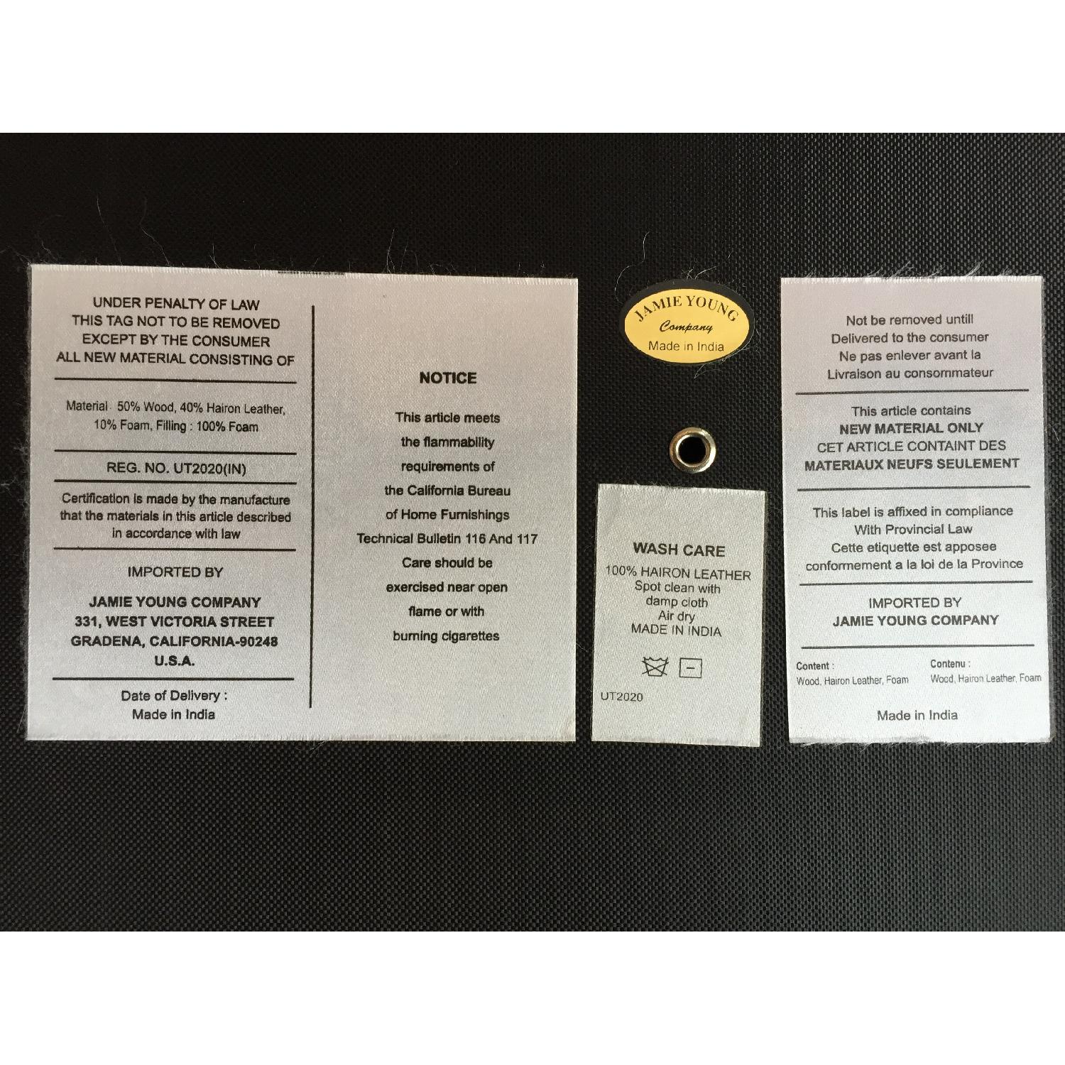 Jamie Young Company Large Grey Hide Ottoman - image-12