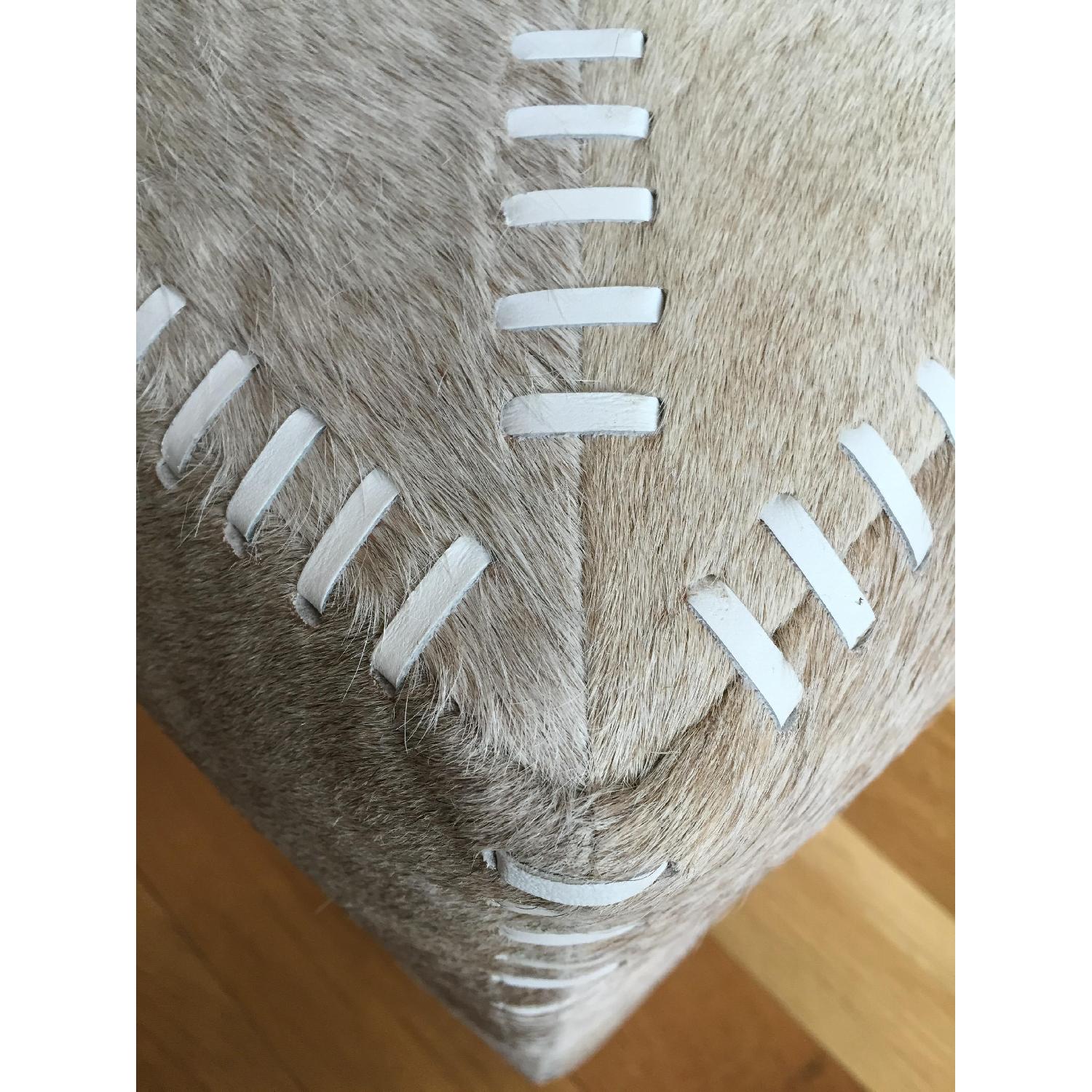 Jamie Young Company Large Grey Hide Ottoman - image-15