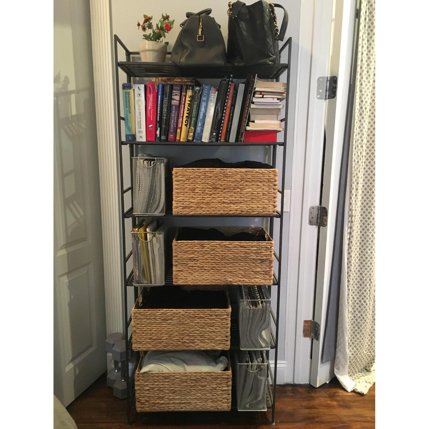 Container Store Iron Bookshelf w/ 6 Shelves - image-3
