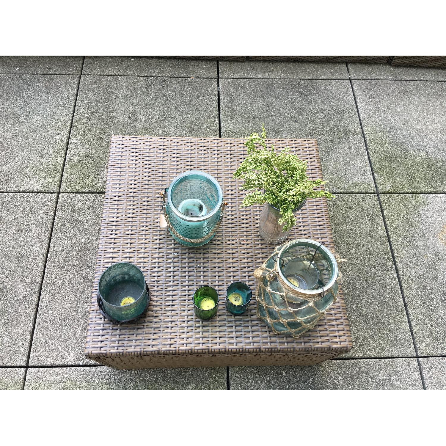 Ikea Arholma Outdoor 5Seat Sectional & Ottoman in Brown/Beige AptDeco