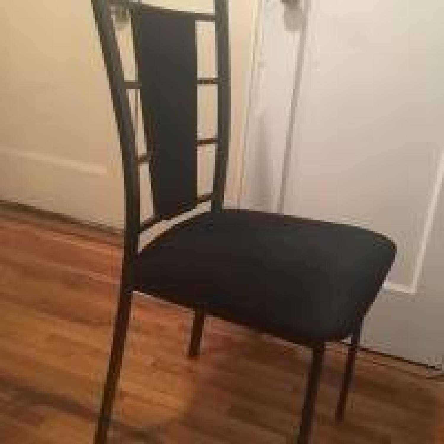 Black Suede Dining Chairs - image-1