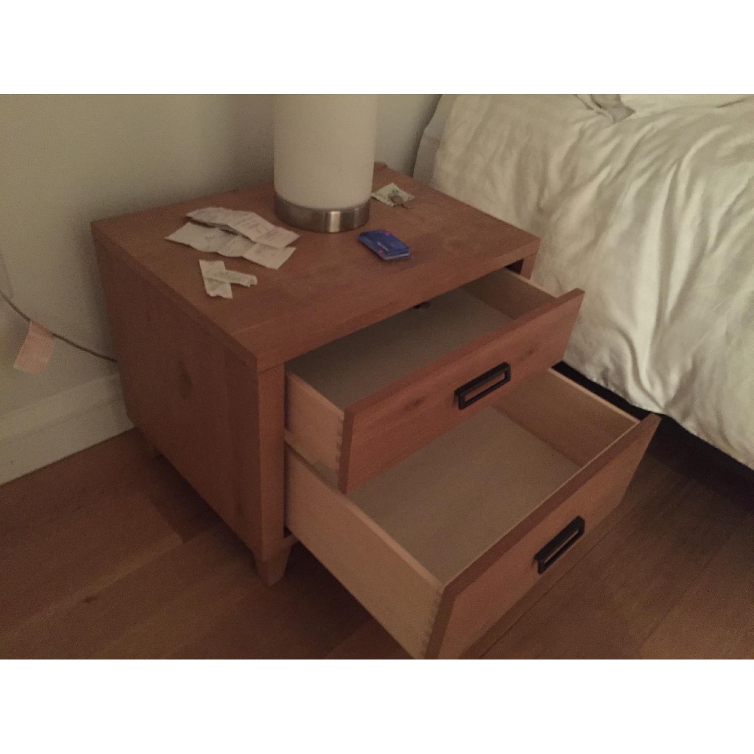 Crate & Barrel Bedside Table AptDeco