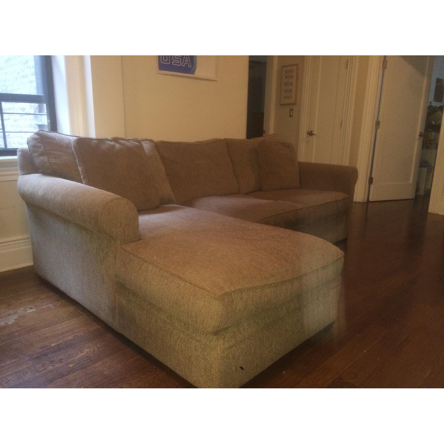 Crate & Barrel Huntley Chaise Sectional Sofa AptDeco