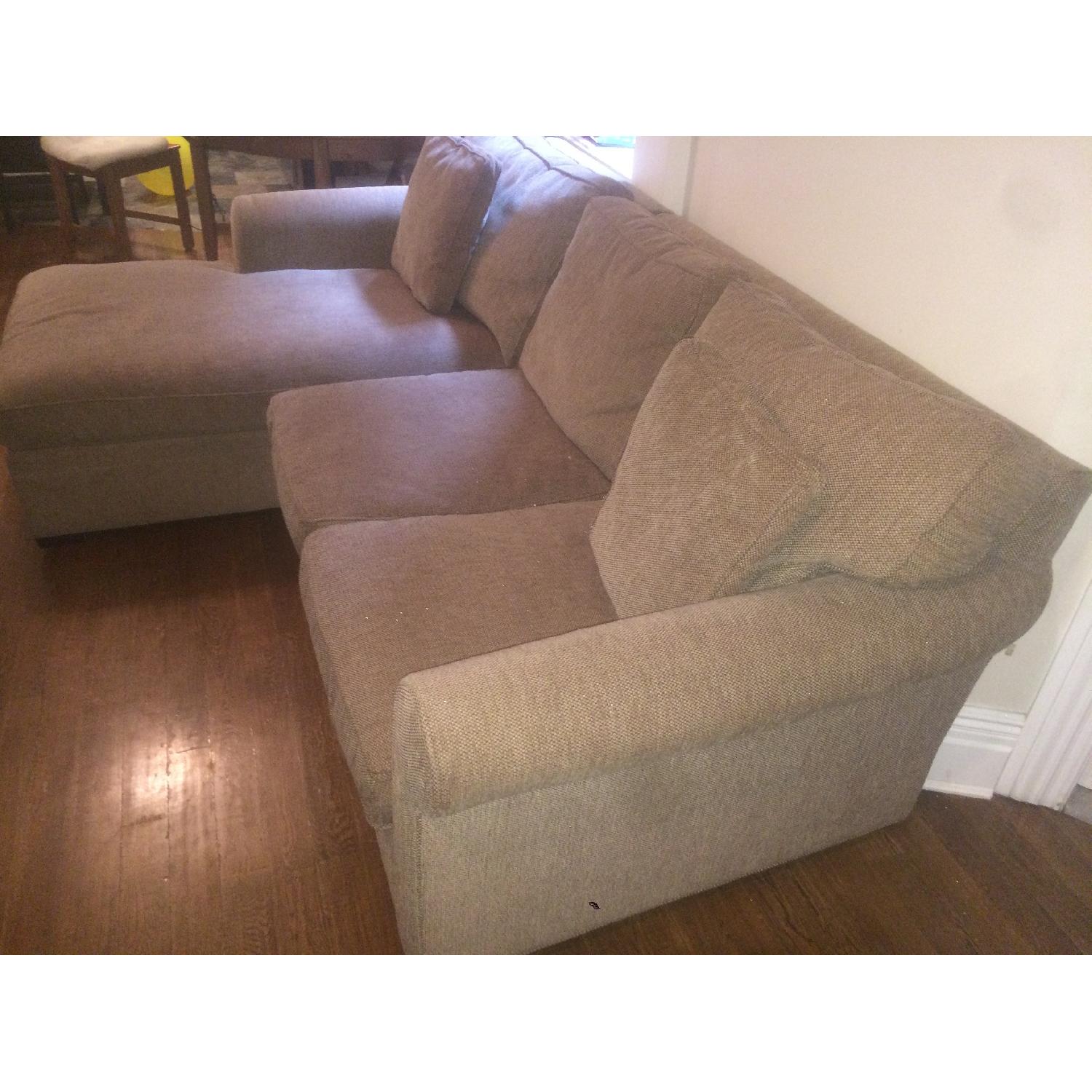 Crate & Barrel Huntley Chaise Sectional Sofa AptDeco