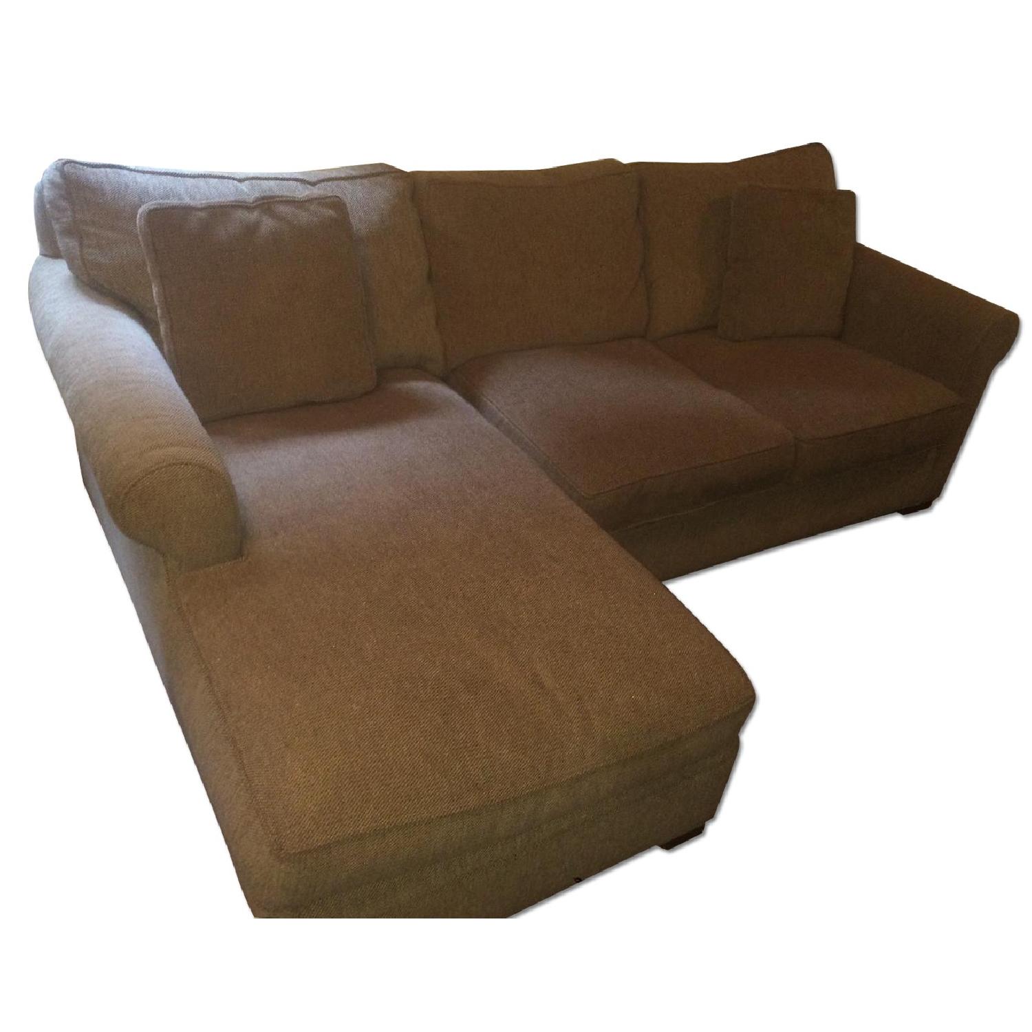 Crate & Barrel Huntley Chaise Sectional Sofa AptDeco