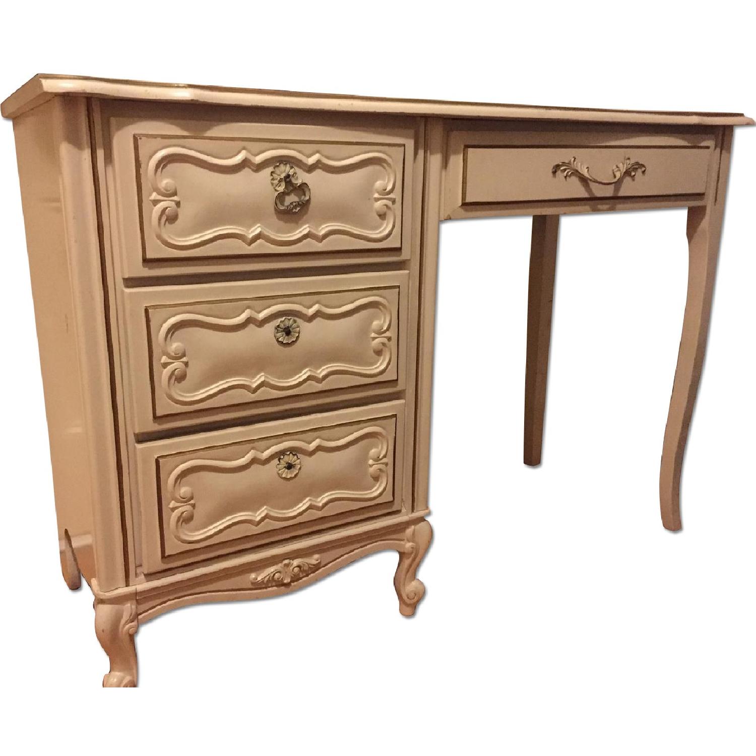 Vintage Shabby Chic Dresser w/ Mirror + Desk - image-6