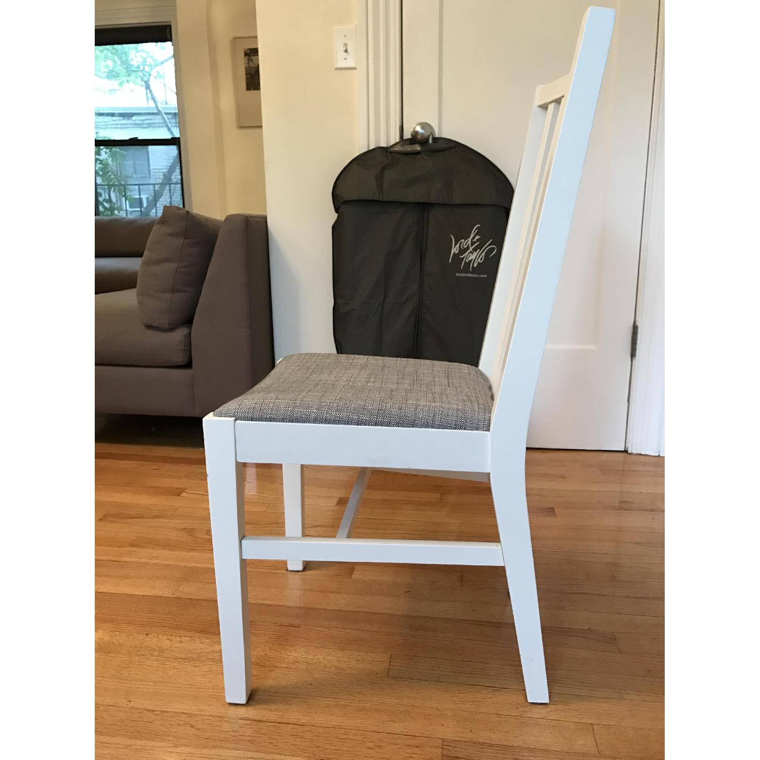 Ikea Nornas Dining Chairs in White/Isunda Gray - image-2