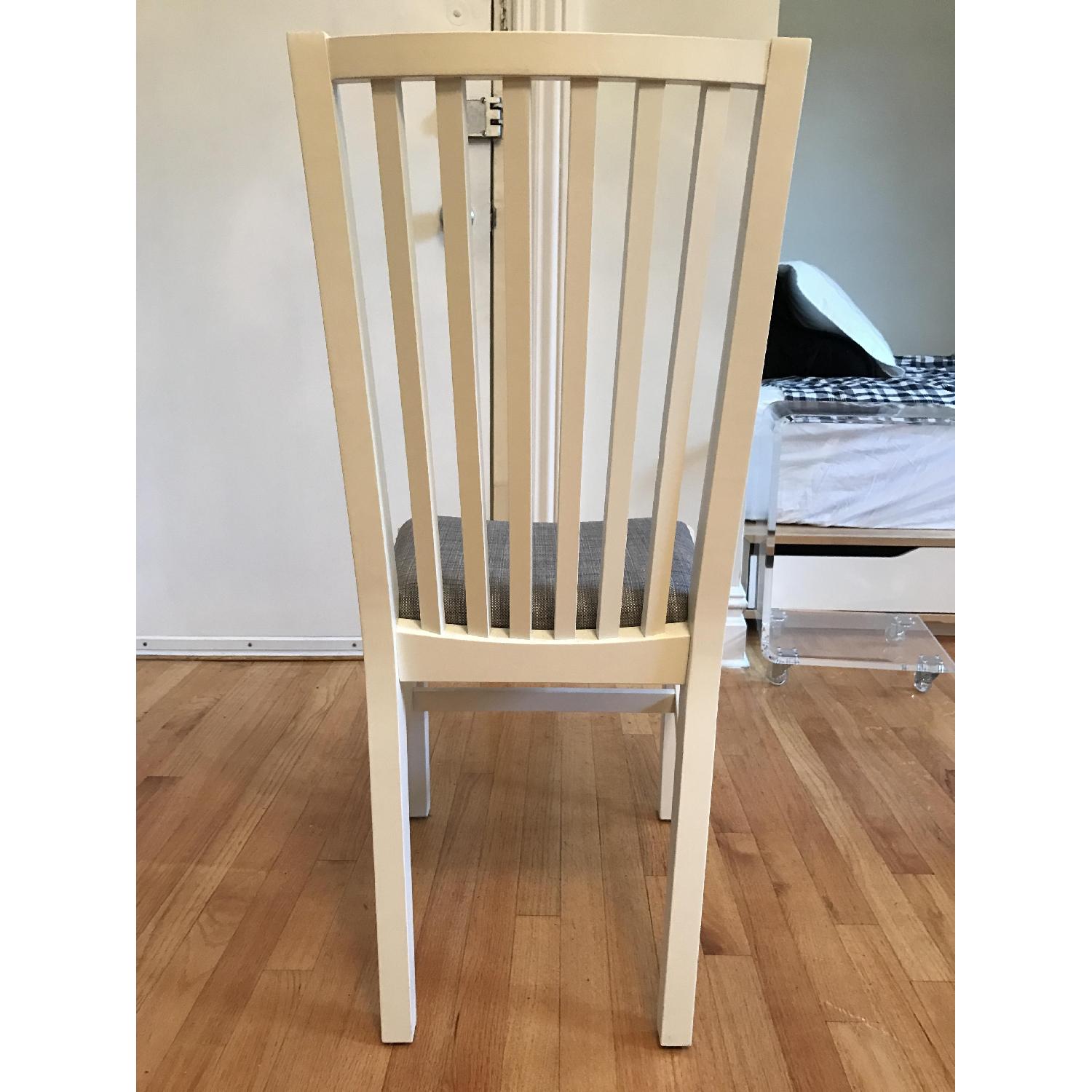 Ikea Nornas Dining Chairs in White/Isunda Gray - image-4