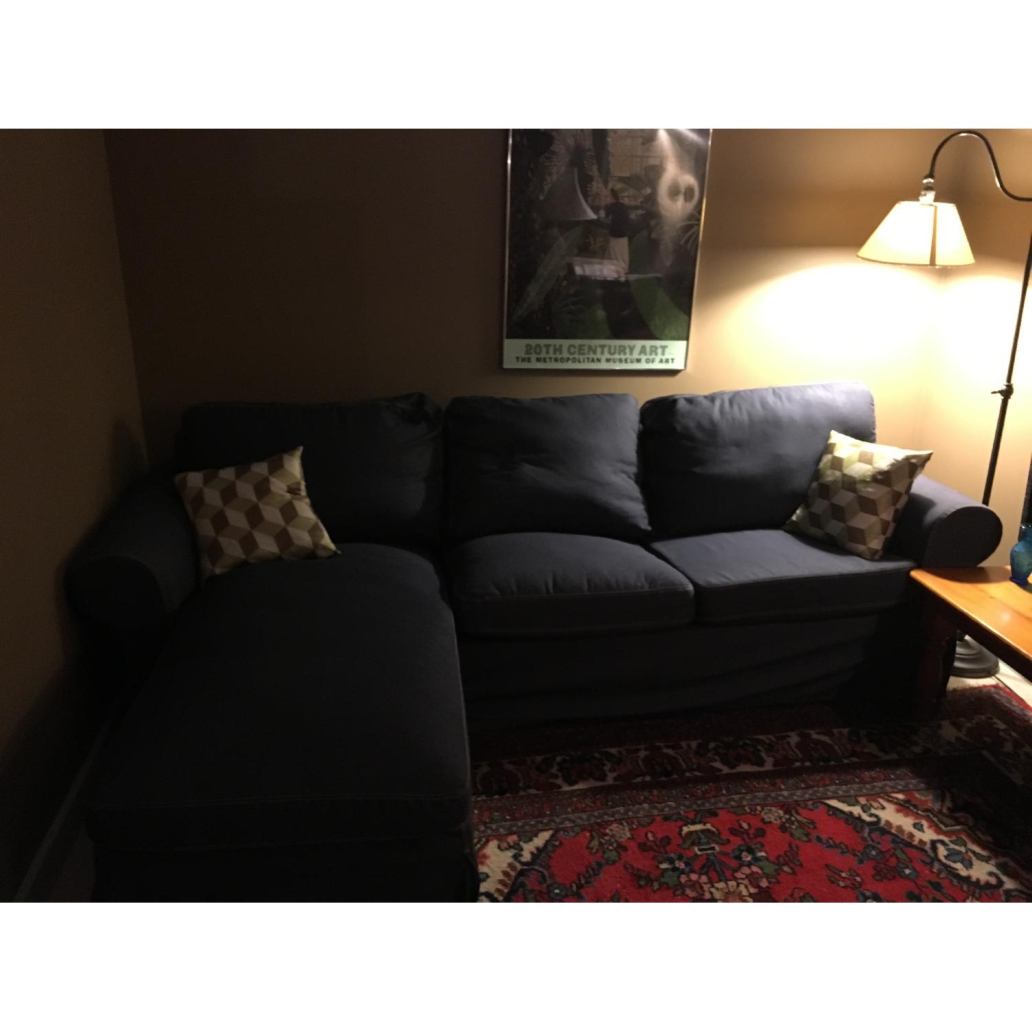 Ikea Ektorp Denim Sectional Sofa - image-1