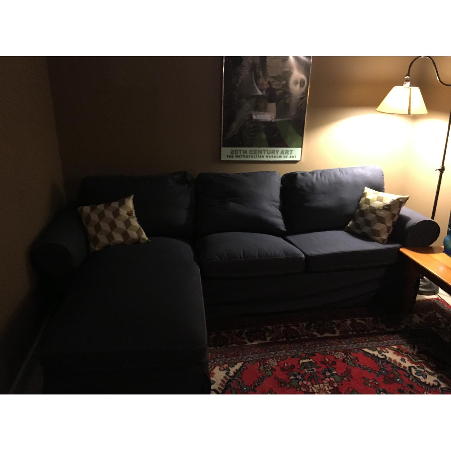 Ikea Ektorp Denim Sectional Sofa - image-2