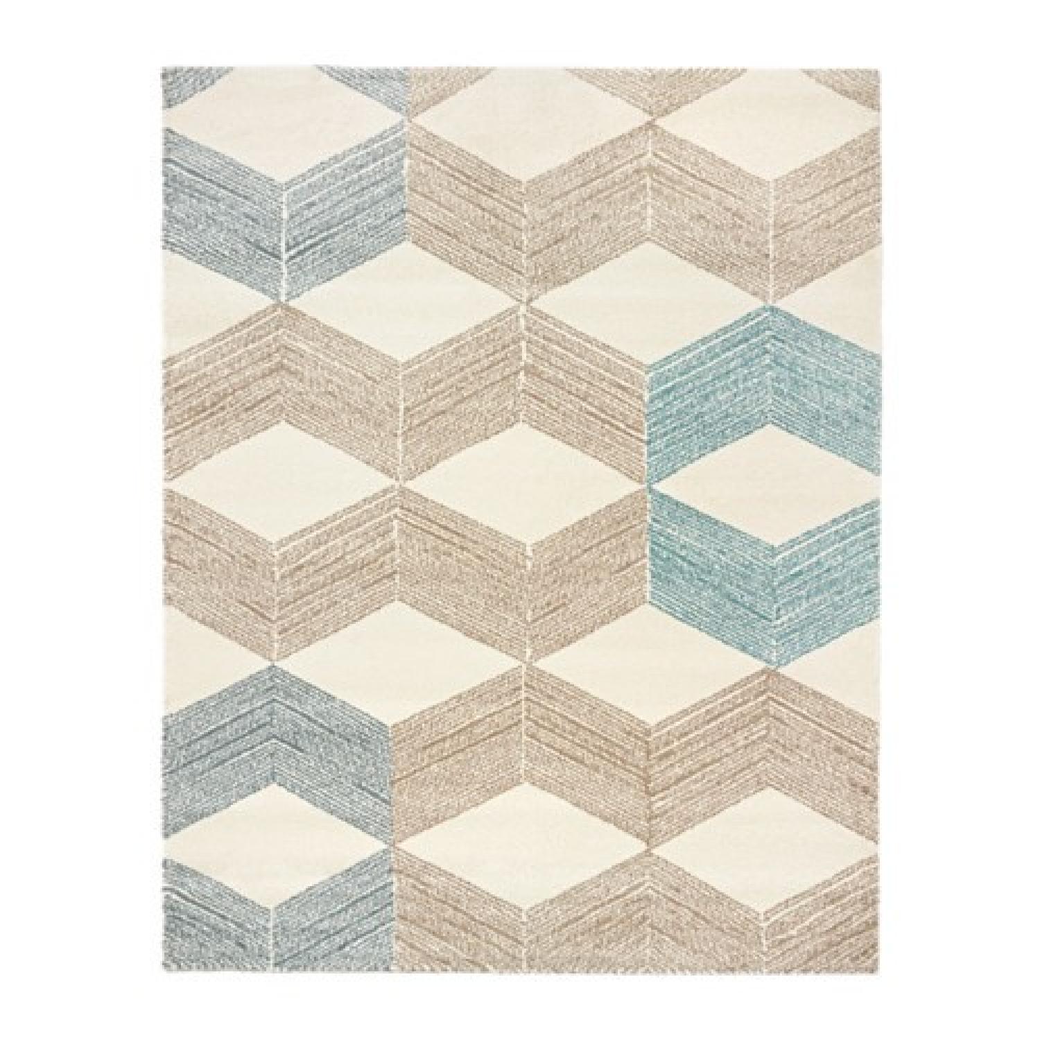 Ikea Marslev Turquoise & Beige Area Rug - image-3