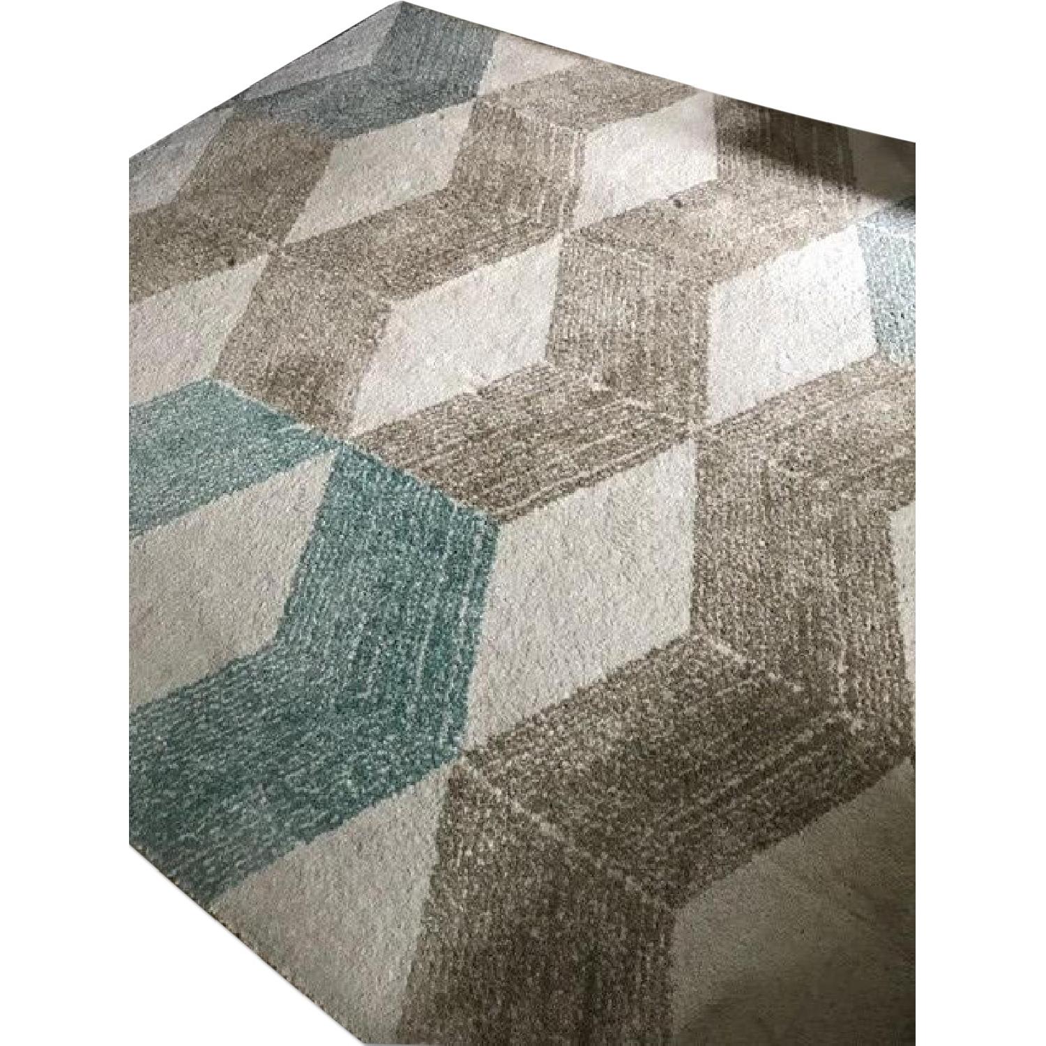 Ikea Marslev Turquoise & Beige Area Rug - image-0
