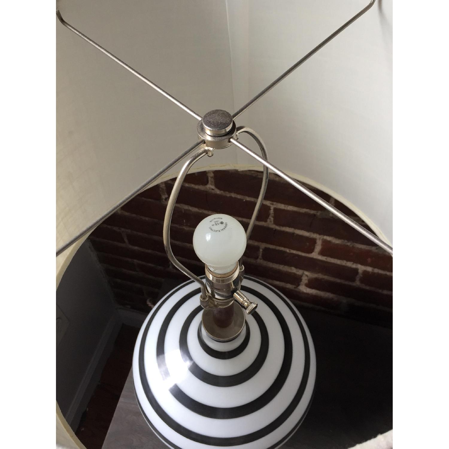 School House Electric Mid Century Black & White Ceramic Table Lamp - image-2