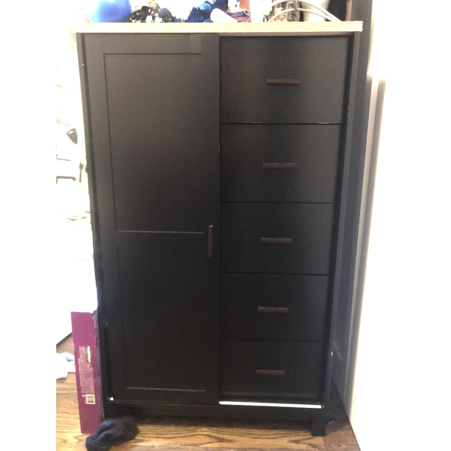 Eberns Designs Demos 5 Drawer Dresser w/ Cabinet Combo - image-3