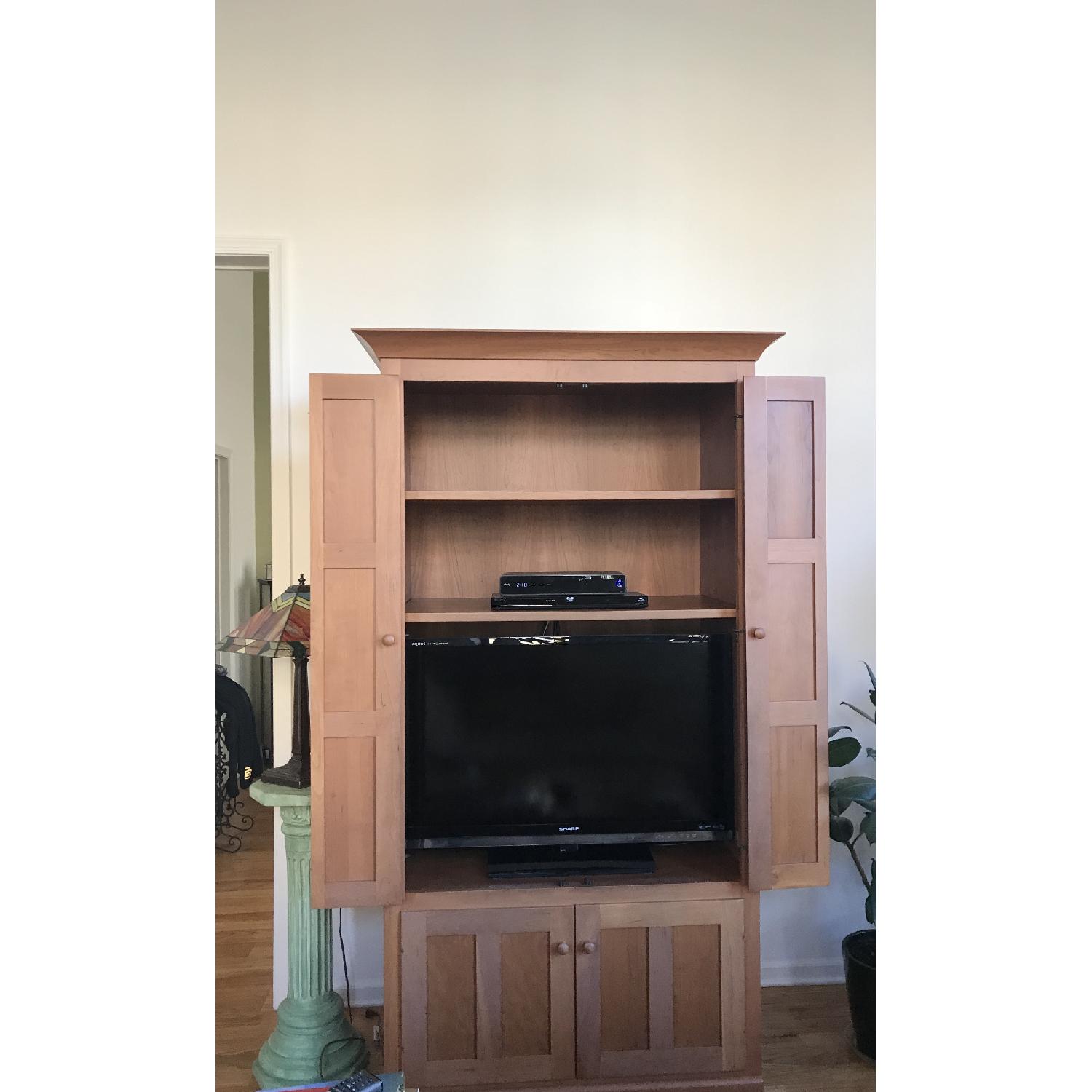 Arhaus Furniture Solid Cherry Entertainment Armoire AptDeco