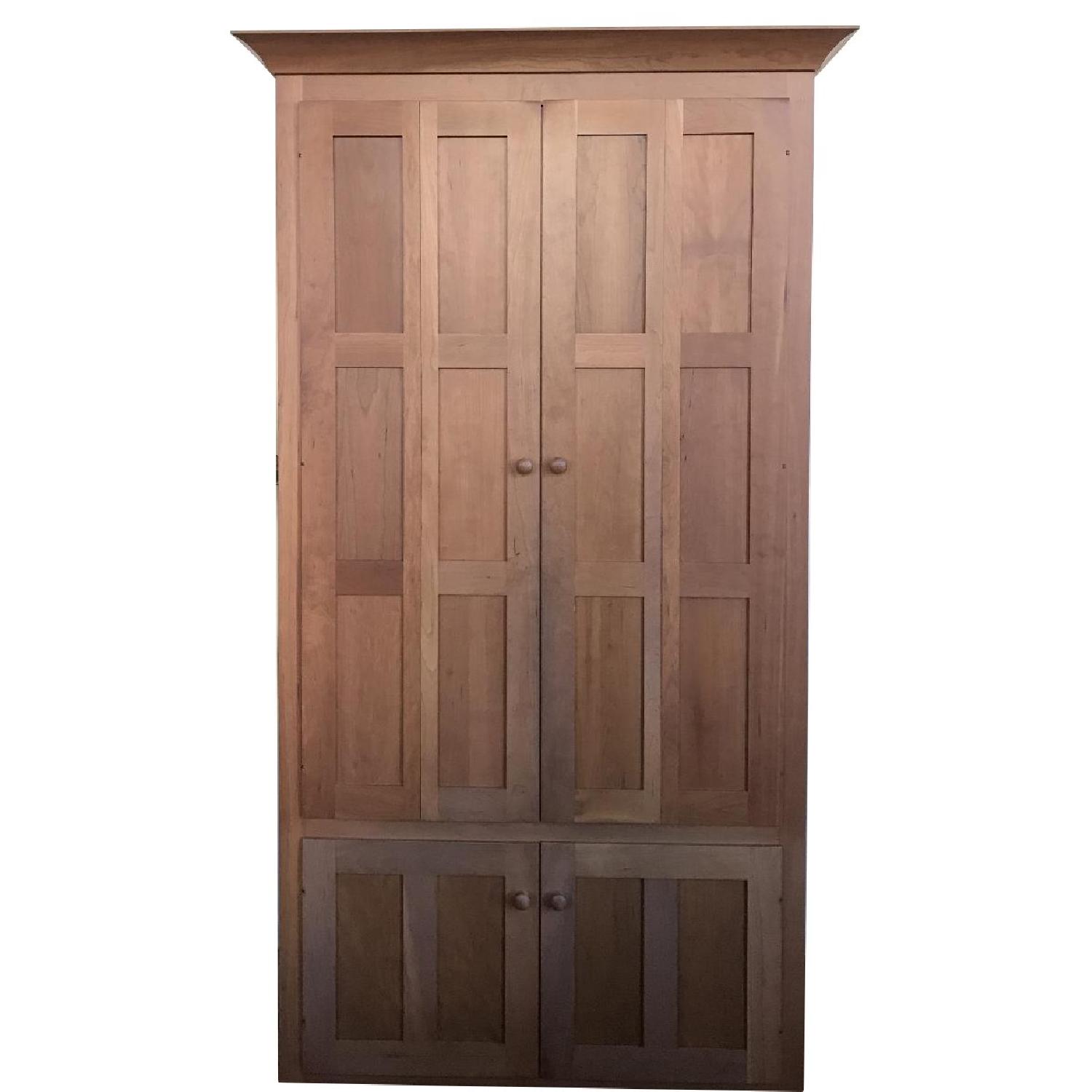 Arhaus Furniture Solid Cherry Entertainment Armoire AptDeco