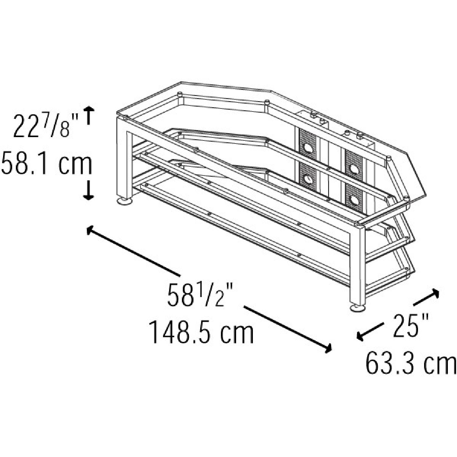 Bush Contemporary TV Stand in Tempered Glass & Steel - image-3