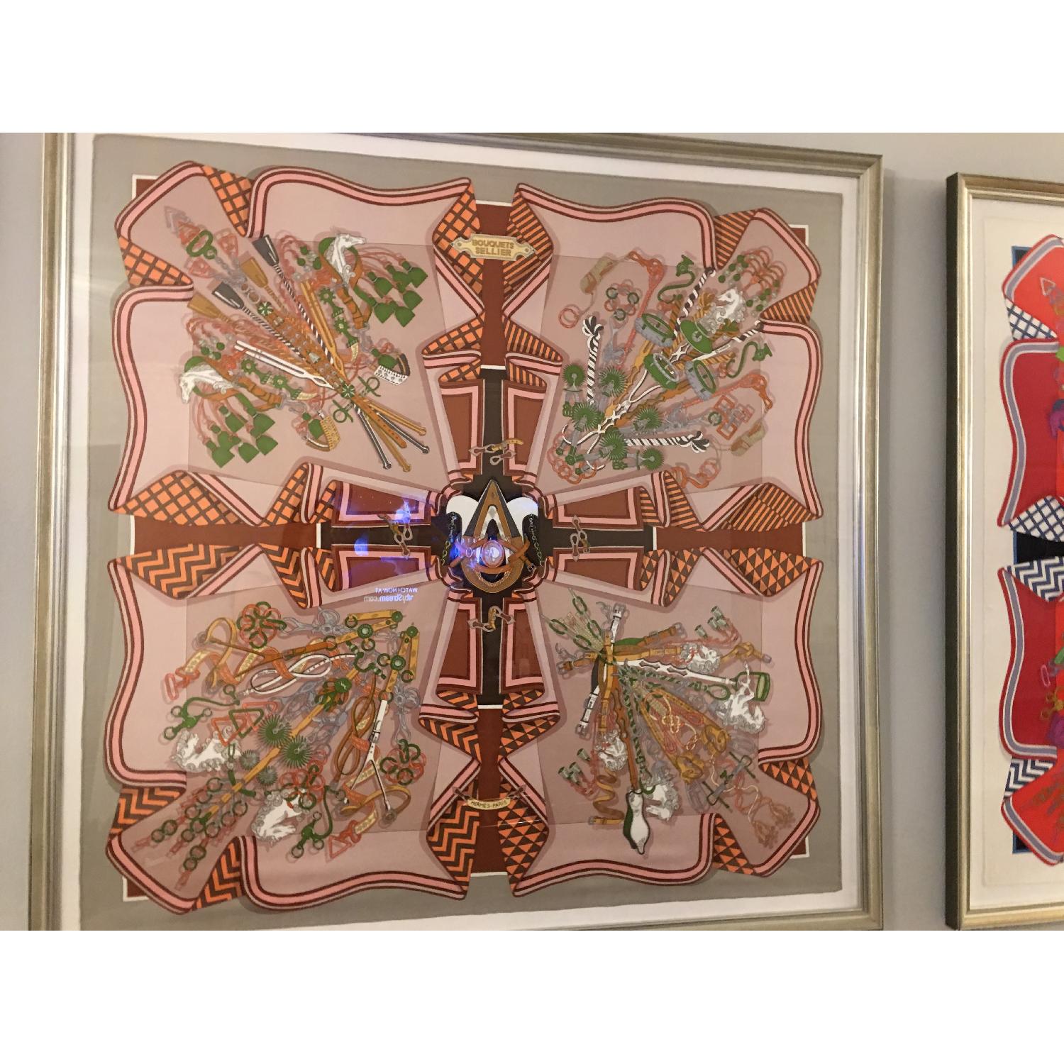 Hermes Framed Scarves Bouquet Sellier - image-2