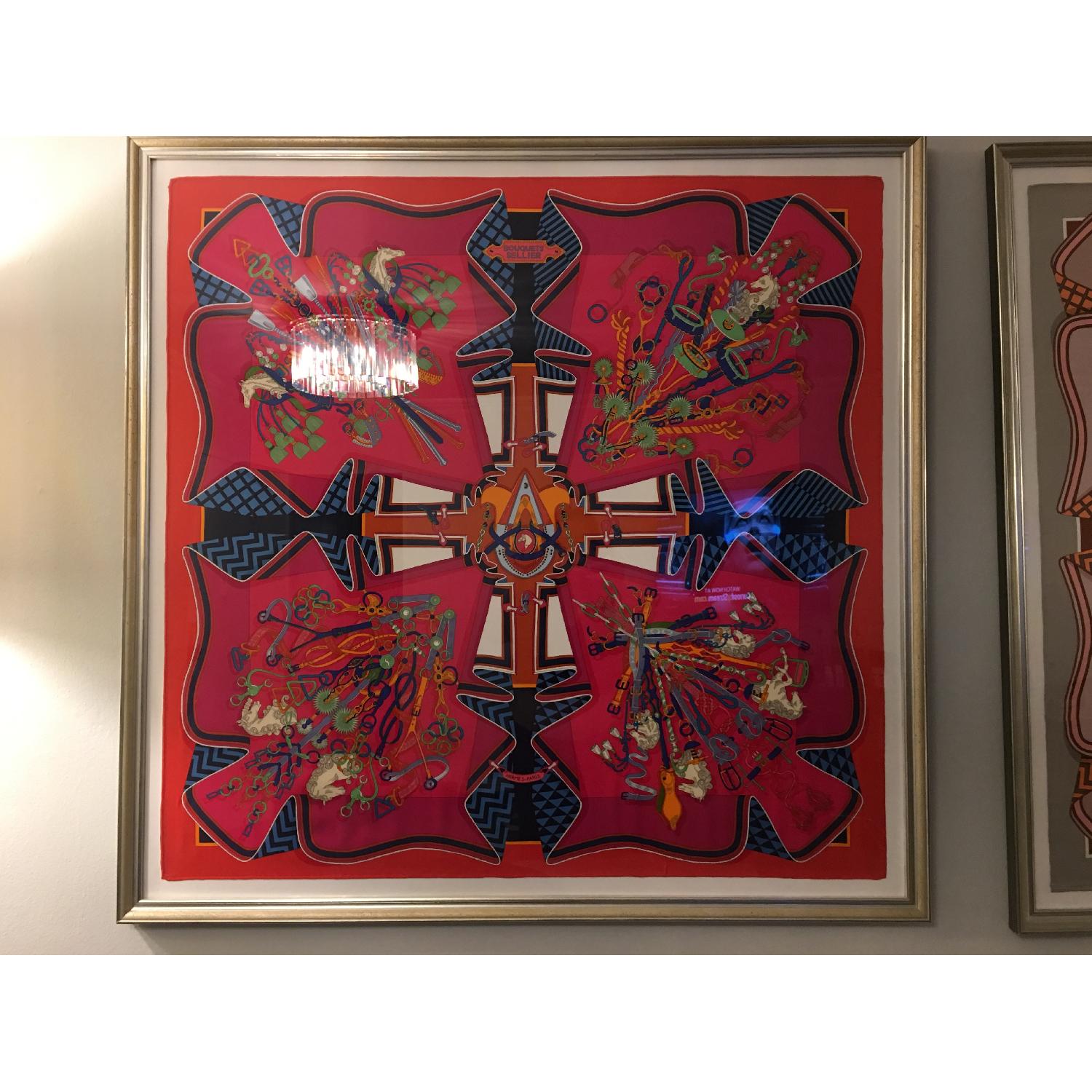 Hermes Framed Scarves Bouquet Sellier - image-3