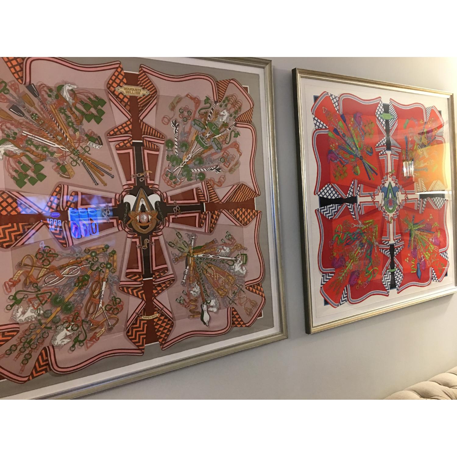 Hermes Framed Scarves Bouquet Sellier - image-10