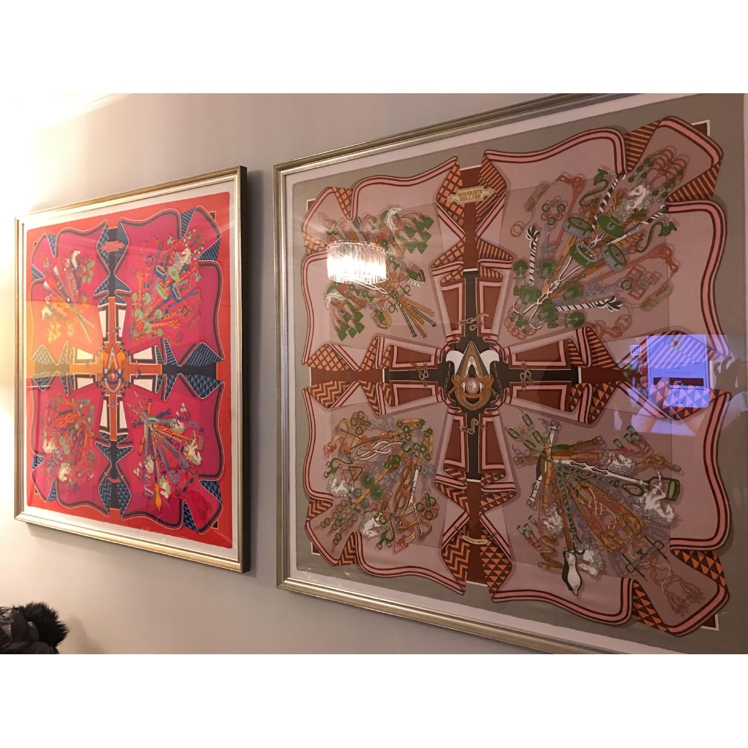 Hermes Framed Scarves Bouquet Sellier - image-12