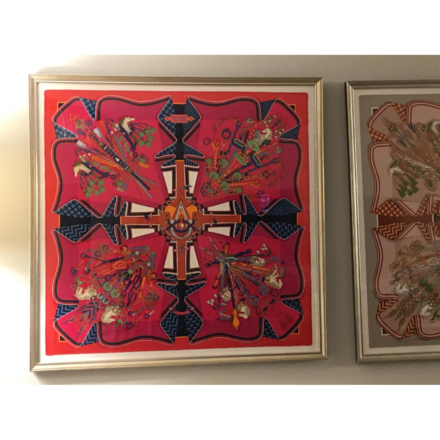 Hermes Framed Scarves Bouquet Sellier - image-17