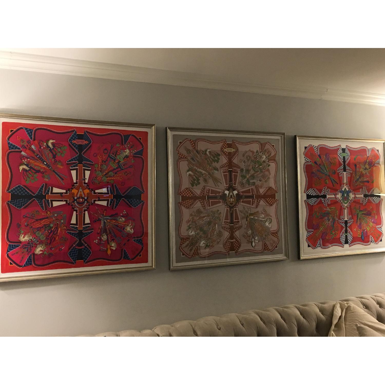 Hermes Framed Scarves Bouquet Sellier - image-19