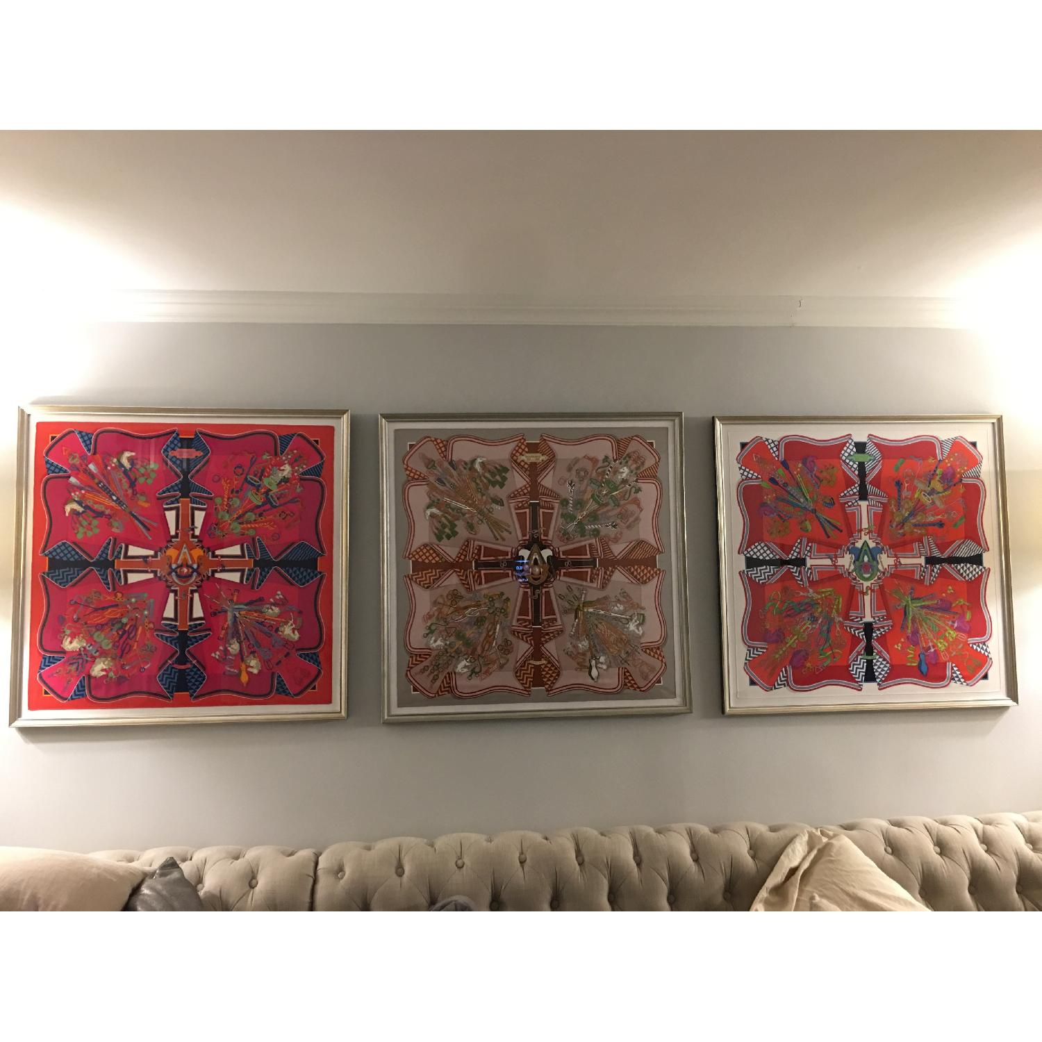 Hermes Framed Scarves Bouquet Sellier - image-20